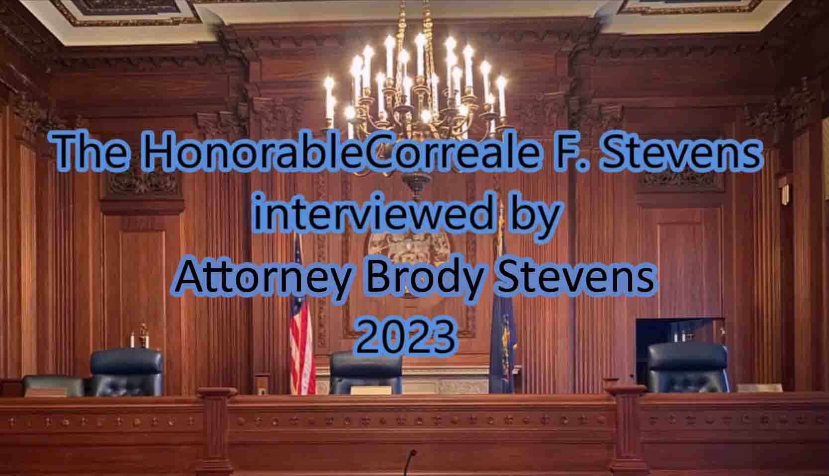 Video thumbnail for interview with Hon. Correale F. Stevens