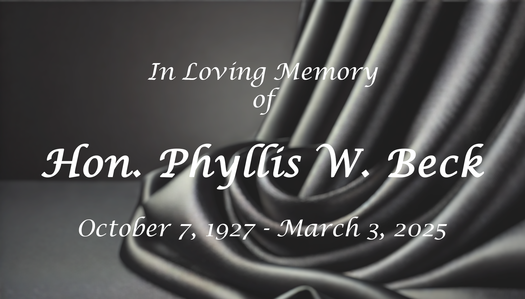 Video thumbnail for interview with In Loving Memory of Hon. Phyllis W. Beck